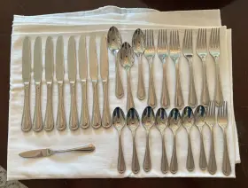 Oneida 078737202455 Countess 27 Pieces Stainless Steel Flatware Set Heavy #2
