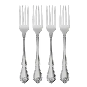 Oneida 078737208044 True Rose Dinner Forks Silver Set Of 4