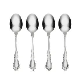 Oneida 078737208082 True Rose Everyday Flatware Dinner Spoons Set Of 4 6.75 Inch L X 1.6 W Silver