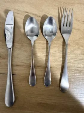 Oneida 078737215448 Lumos Dinner Knives Spoon Fork New