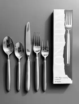 Oneida 078737794714 Lamais Stainless Frost Handle 5 Pc Pl Setting Service For One New In Box