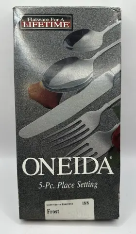 Oneida 078737903048 Nib Frost 5 Piece Place Setting S 18/8 Community Stainless Flatware