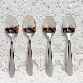 Oneida 079363007049 Castle Peninsula Oval Soup Spoons 7 Inch Stainless Laura Jordan New Set 4 #2