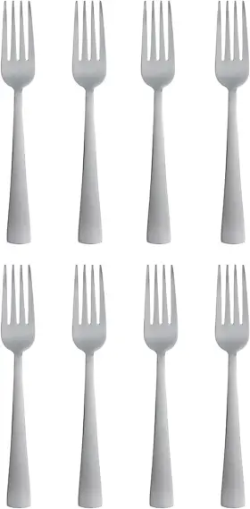 Oneida 079363010803 Zinc Everyday Flatware Dinner Forks Set Of 8 1.4 X 3.75 8.5 Inches
