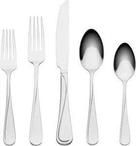 Oneida 079363011824 Silverware Set For 12 Soar 65-piece Flatware With Serving Utensils