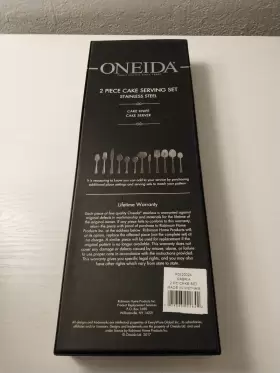 Oneida 079363020642 Cabria 2 Piece Cake Server Set Stainless Steel In Box #3