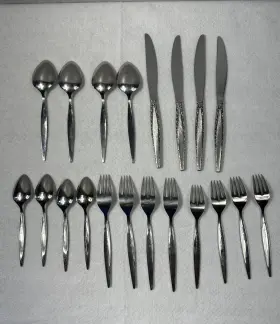 12355 Oneida Community Stainless Venetia Vintage Flatware Set Fork Spoon Knife 20 Pc #3