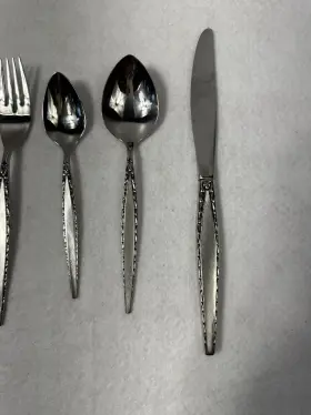 12445 Oneida 5 Pc Community Stainless Venetia Vintage Flatware Set Fork Spoon Knife #3