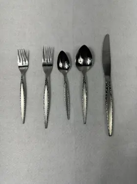 12445 Oneida 5 Pc Community Stainless Venetia Vintage Flatware Set Fork Spoon Knife