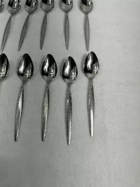 14536 Oneida Community Stainless Flatware Tea Spoon Vintage 12 Pieces #3