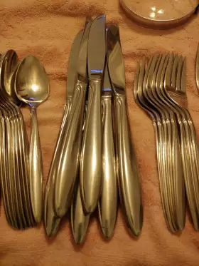 1881 Oneida Stainless Steel Rogers Ltd Flatware 49 Pieces Set For 5 Plus Extra #2
