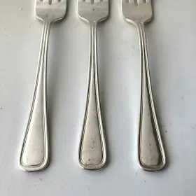 1910 Oneida Silverplate Columbia Regis Salad Fork Rogers Flatware 3pc Set #2