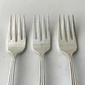 1910 Oneida Silverplate Columbia Regis Salad Fork Rogers Flatware 3pc Set #3