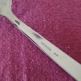219992 Oneida Amsterdam Stainless Flatware 2 Salad Forks 7 1/8 Inch Glossy Frosted Accent #3