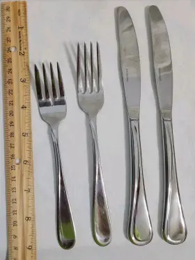2532 Oneida Flight Reliance Stainless Flatware Replacements 2 Forks Knives #2