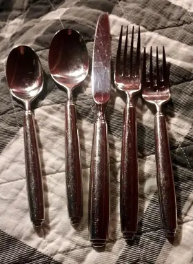 2535005ba Oneida 5 Piece Fine Flatware Set Stainless Steel #2
