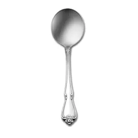 2552sblf Oneida Arbor Rose S/s 5-3/4 Inch Bouillon Spoon