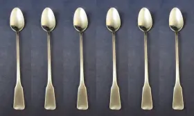 2567itsx6 Oneida Stainless American Colonial - Iced Beverage Spoons Set Of Six Cube Usa