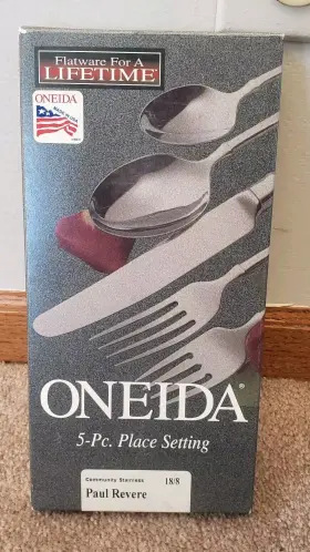 2640005a Oneida Paul Revere 18/8 Stainless Steel 5-piece Place Setting Vintage Flatware