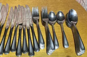 2641045ha Oneida Stainless Flatware - Satin Sand Dune Service For Eight 52pc Set