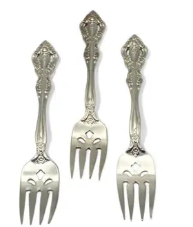 2765004d Oneida Lot Of 3 Michelangelo 18/10 Stainless Steel Salad Forks Vintage Flatware