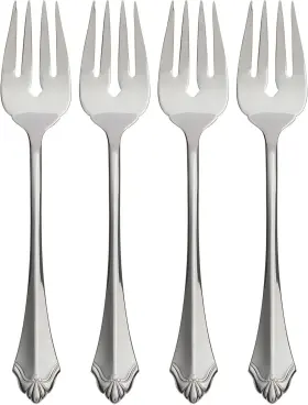 2915004b Oneida Set Of 4 Kenwood Fine Flatware Stainless Steel Salad Forks Metallic