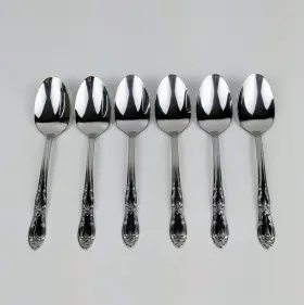 3610111 Oneida Oneidacraft Venus Dinner Spoons 6 Stainless Steel 7.13 Inch