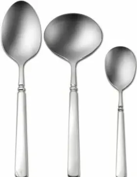 451212 Oneida Satin Easton 3 Piece Hostess Serving Set - Frosted Handle