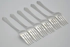 4910311 Oneida Croydon Mary Lee By Wm A Rogers Silverplate 1932 Flatware 6 Salad Forks #2