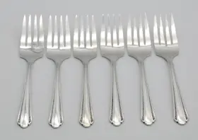 4910311 Oneida Croydon Mary Lee By Wm A Rogers Silverplate 1932 Flatware 6 Salad Forks #3