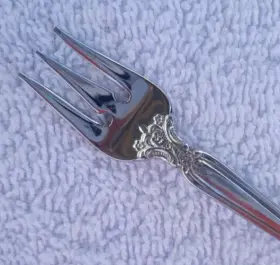 4970721 Oneida Michelangelo Stainless Cocktail Seafood Fork Floral Silverware Flatware #3