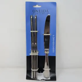 556656dk Oneida New Portfolio Savor Set Of 6 Dinner Knife Knives 18/10 Stainless Steel
