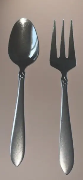 5747266 Oneida Vintage Simba Jacqueline Cold Serving Spoon And Meat 18/0