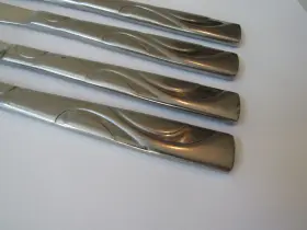 5973017 Oneida Set Of 4 Brilliance Retired By Stainless Flatware Dinner Knives 9 1/8 Inch #2