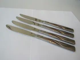5973017 Oneida Set Of 4 Brilliance Retired By Stainless Flatware Dinner Knives 9 1/8 Inch #3