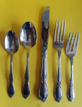 6038157 Oneida Buy 1 Or More Chatelaine 5 Piece Stainless Steel Place Setting Flatware