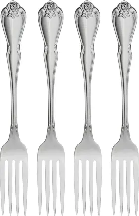 Oneida 689719426938 True Rose Dinner Forks Silver Set Of 4 #3