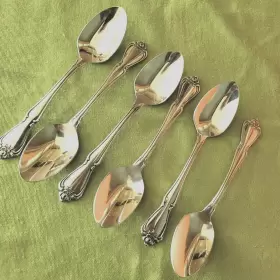 72340 Oneida 6 Teaspoons Arbor Rose/true Rose Ltd. 1881 Rogers Stainless Inch #72340