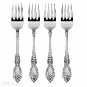 Oneida 749956109923 Wordsworth Everyday Salad Forks 18/0 Stainless Steel Set Of 4 Silver