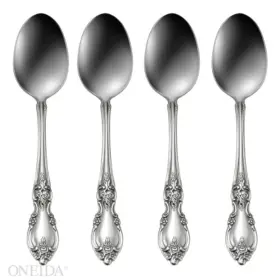 Oneida 749956176468 Louisiana Fine Flatware Dinner Spoons Set Of 4 18/10 Stainless Steel