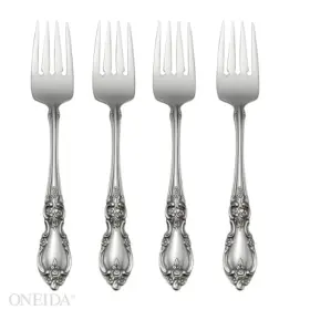 Oneida 791358013384 Louisiana Fine Flatware Salad Forks Set Of 4 18/10 Stainless Steel