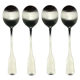 895163 Oneida American Colonial - 18/8 Stainless Lg Round Gumbo Spoon Set Of Four No
