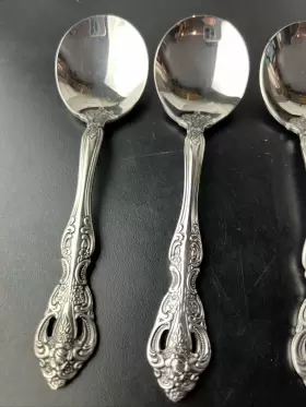 896569 Oneida Michelangelo 18/10 Stainless Steel Round Bowl Soup Spoon Set Of Eight 8 #2