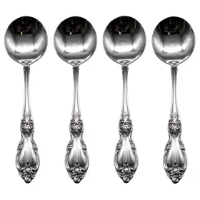 896570 Oneida Louisiana 18/8 Stainless Steel Round Bouillon Spoon Set Of Four