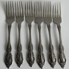896579 Oneida Brahms 18/8 Community Stainless Steel Dinner Fork Set Of Six
