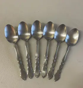 897446 Oneida Satinique 18/8 Stainless Steel Teaspoon Set Of Six