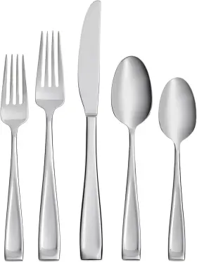 8985 Oneida Moda 75pc Flatware Set 75 Count Understated Sophistication