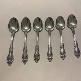 9325 Oneida 1987-88 Usa Renoir Pembrooke Stainless Steel 6 Salad Forks 3/4