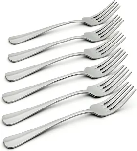 B322006b Oneida Savor Everyday Flatware Dinner Forks Set Of 6 18/0 Stainless Steel Sil #2