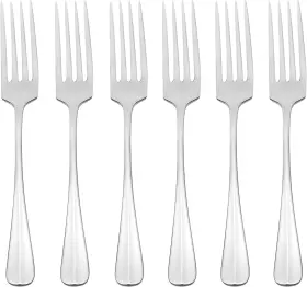 B322006b Oneida Savor Everyday Flatware Dinner Forks Set Of 6 18/0 Stainless Steel Sil